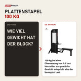Frage und Antwort zu Titanium Strength Elite Series Ruderzugmaschine Low Row: Wie viel Gewicht hat der Block?