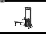 Titanium Strength Elite Series Ruderzugmaschine Low Row – Kleine Gesamtansicht mit Sitzbank und Gewichtsturm