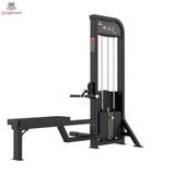 Titanium Strength Elite Series Ruderzugmaschine Low Row – Schrägansicht von der anderen Seite mit Sitzbank