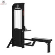 Titanium Strength Elite Series Ruderzugmaschine Low Row – Schrägansicht mit Sitzbank, Fußstütze und Gewichtsturm