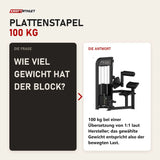 Frage und Antwort zu Titanium Strength Elite Series Rückenstreckung: Wie viel Gewicht hat der Block?