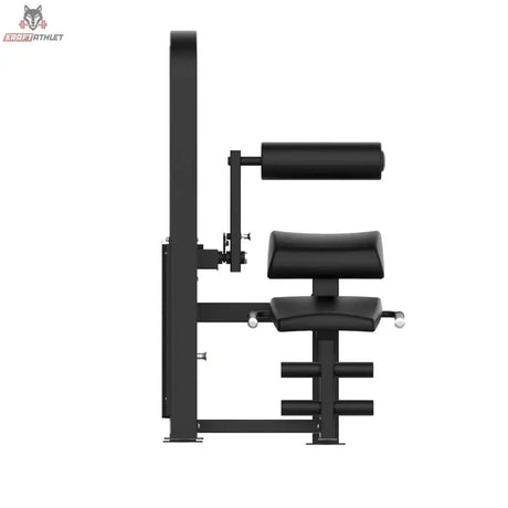 Titanium Strength Elite Series Rückenstreckung – Seitenansicht mit Rückenrolle, Sitz und Fußstütze