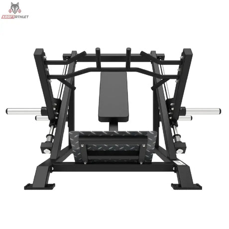 Titanium Strength Elite Series Schräger Linear-Rudertrainer in Frontansicht mit Brustpolster und Griffen