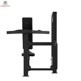 Titanium Strength Elite Series Schulterpresse – Rückansicht mit Mittelsäule und seitlichen Griffen