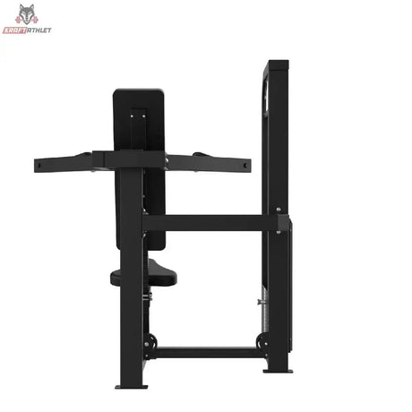 Titanium Strength Elite Series Schulterpresse – Rückansicht mit Mittelsäule und seitlichen Griffen