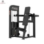 Titanium Strength Elite Series Schulterpresse – Schrägansicht mit Rückenpolster, Druckgriffen und Gewichtsturm