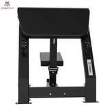Titanium Strength Elite Series Scott-Bank Preacher in Schwarz, Rückansicht mit Sitz und Armpolster