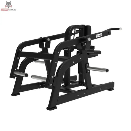 Titanium Strength Elite Series Seated Dip Maschine in Ansicht von hinten mit Rahmenbasis und Hebelarm