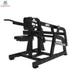 Titanium Strength Elite Series Seated Dip Maschine in Schrägansicht mit Rückenpolster, Sitz und Dipgriffen