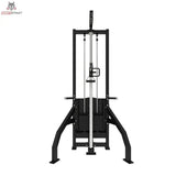 Titanium Strength Elite Series Seilzugstation: Frontansicht mit Führungsstangen und Gewichtsstapel