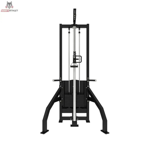 Titanium Strength Elite Series Seilzugstation: Frontansicht mit Führungsstangen und Gewichtsstapel