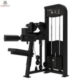 Titanium Strength Elite Series Seitenheben – Schrägansicht mit Armpolstern, Sitz und Gewichtsturm