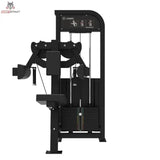 Titanium Strength Elite Series Seitenheben – Frontansicht mit Armpolstern, Brustpolster und Sitz
