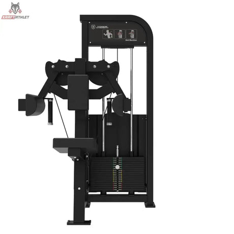 Titanium Strength Elite Series Seitenheben – Frontansicht mit Armpolstern, Brustpolster und Sitz