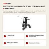 Titanium Strength Elite Series Seitheben Schulter Maschine mit 4 Merkmalen: 2 Hebelpaare, Seitheben und einseitiges Frontheben, Heben nach hinten, Training im Stehen
