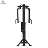 Titanium Strength Elite Series Selektorisierte Pec Fly und Rear Delt – Rückansicht mit Mittelsäule und seitlichen Griffarmen