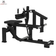 Titanium Strength Elite Series Sitzende Wadenmaschine: Schrägansicht mit Sitz, Kniepolster und Scheibenhorn