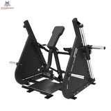 Titanium Strength Elite Series Smith-Rudermaschine mit Brustunterstützung – Schrägansicht von rechts mit Fußplattform und Brustpolster