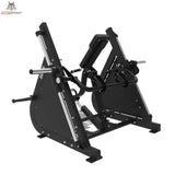 Titanium Strength Elite Series Smith-Rudermaschine mit Brustunterstützung – Schrägansicht mit Brustpolster und Rudergriffen