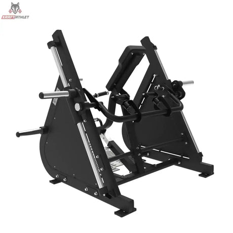 Titanium Strength Elite Series Smith-Rudermaschine mit Brustunterstützung – Schrägansicht mit Brustpolster und Rudergriffen