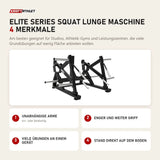 Titanium Strength Elite Series Squat Lunge Maschine mit 4 Merkmalen: Unabhängige Arme, Enger und weiter Griff, Viele Übungen an einem Gerät, Stand direkt auf dem Boden