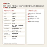 Technische Daten und Merkmale von Titanium Strength Elite Series Stehende Beinpresse und Wadenheben 2-in-1 als Tabelle