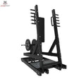 Titanium Strength Elite Series Stehende Brustpresse mit Hebelarm in Schrägansicht mit Scheibenhaltern