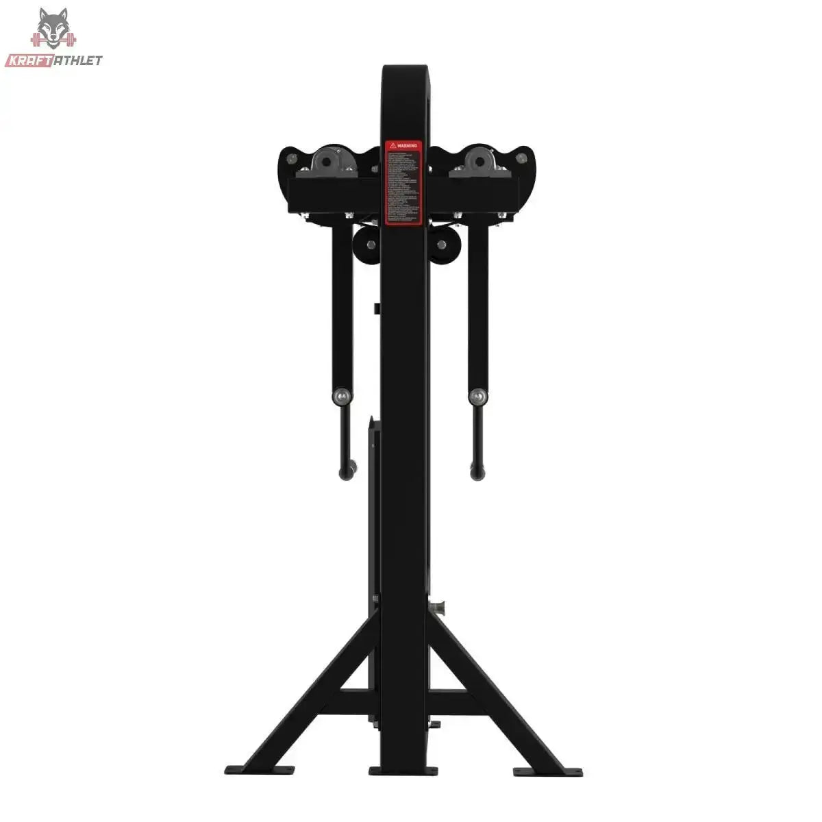 Titanium Strength Elite Series Stehende Seitliche Erhebungen – Rückansicht mit Säule und beidseitigen Armhebeln