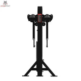 Titanium Strength Elite Series Stehende Seitliche Erhebungen – Rückansicht mit Säule und beidseitigen Armhebeln