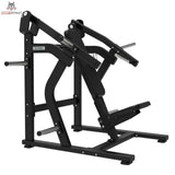 Titanium Strength Elite Series Super Incline Chest Press in Seitenansicht von links mit steilem Bewegungsbogen der Arme