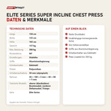 Technische Daten und Merkmale von Titanium Strength Elite Series Super Incline Chest Press als Tabelle