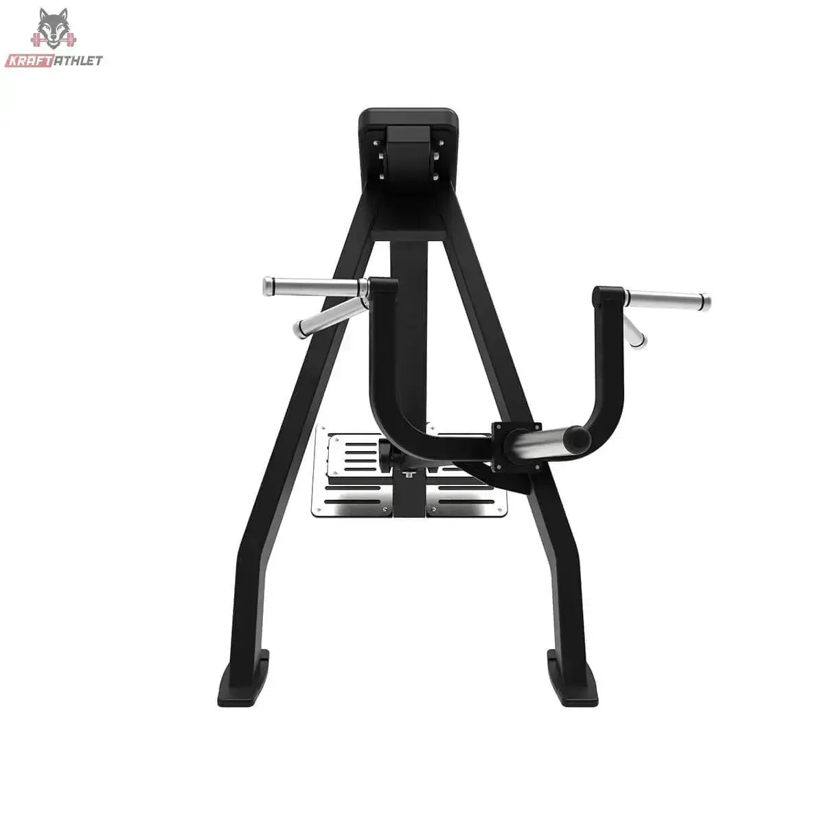 Titanium Strength Elite Series T-Bar Rudern: Frontansicht mit Brustpolster und seitlichen Griffen