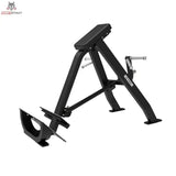 Titanium Strength Elite Series T-Bar Rudern: Seitenansicht mit A-Rahmen und Scheibenaufnahme