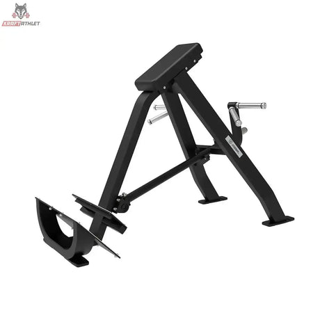 Titanium Strength Elite Series T-Bar Rudern: Seitenansicht mit A-Rahmen und Scheibenaufnahme
