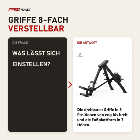 Frage und Antwort zu Titanium Strength Elite Series T-Bar Rudern mit einstellbaren Griffen: Was lässt sich einstellen?