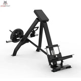 Titanium Strength Elite Series T-Bar Rudern mit einstellbaren Griffen – Schrägansicht von hinten mit Scheibenaufnahme