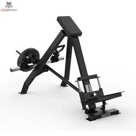 Titanium Strength Elite Series T-Bar Rudern mit einstellbaren Griffen – Schrägansicht von hinten mit Scheibenaufnahme