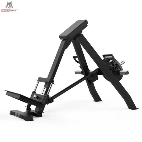 Titanium Strength Elite Series T-Bar Rudern mit einstellbaren Griffen – Seitenansicht mit Brustpolster und Fußplattform