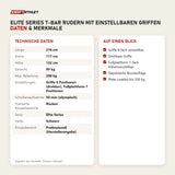 Technische Daten und Merkmale von Titanium Strength Elite Series T-Bar Rudern mit einstellbaren Griffen als Tabelle