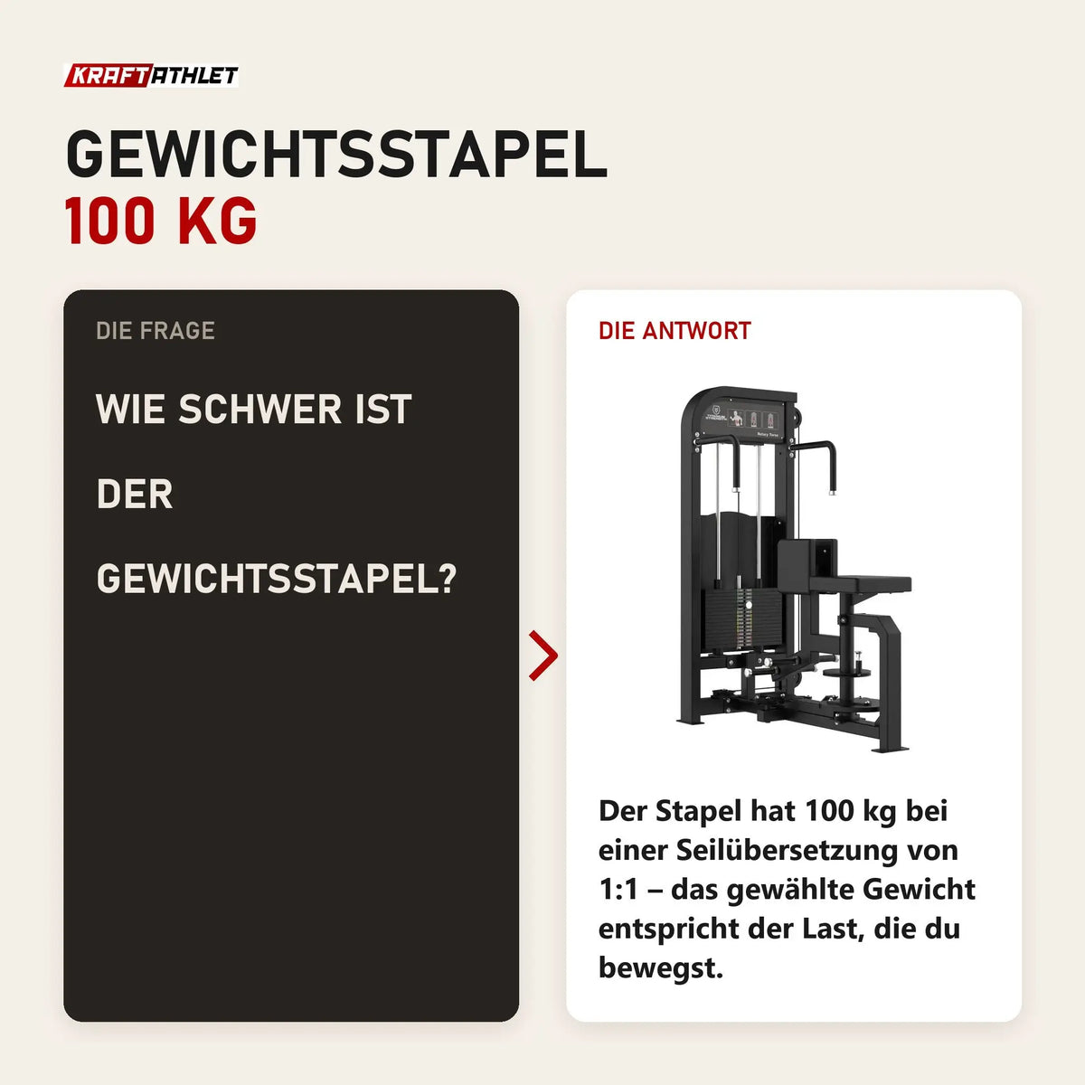 Frage und Antwort zu Titanium Strength Elite Series Torso Rotation: Wie schwer ist der Gewichtsstapel?