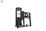 Titanium Strength Elite Series Trizeps Dips in Seitenansicht mit Gewichtsstapel