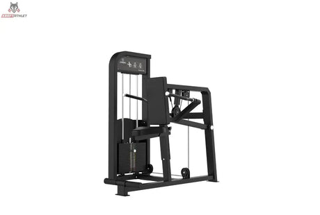Titanium Strength Elite Series Trizeps Dips in Seitenansicht mit Gewichtsstapel