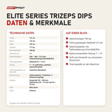 Technische Daten und Merkmale von Titanium Strength Elite Series Trizeps Dips als Tabelle