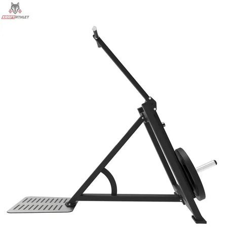 Titanium Strength Elite Series Trizepsstreckung und Dips im Stehen: Seitenansicht von rechts mit geneigtem Hebelarm und Plattform