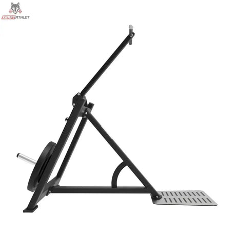 Titanium Strength Elite Series Trizepsstreckung und Dips im Stehen: Seitenansicht in Schwarz mit Hebelarm und Standplattform aus Blech