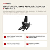 Titanium Strength Elite Series Ultimate Abductor-Adductor mit 4 Merkmalen: Abduktion und Adduktion, Bewegungsbereich 6-fach einstellbar, Rückenlehne 4 Tiefen, 2 Fußpositionen