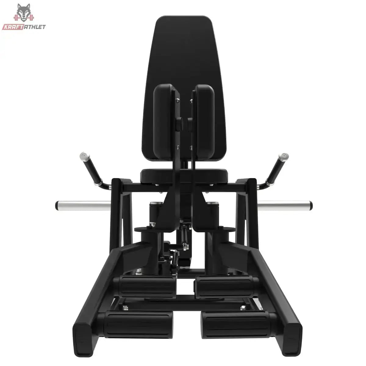 Titanium Strength Elite Series Ultimate Abductor-Adductor in Schwarz, Frontansicht mit ausgestellten Seitengriffen