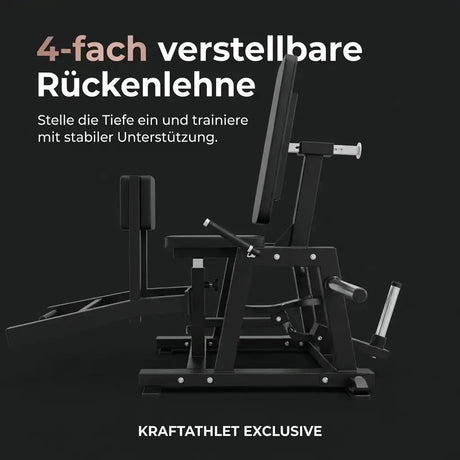 Titanium Strength Elite Series Ultimate Abductor-Adductor, Grafik zur in der Tiefe verstellbaren Rückenlehne
