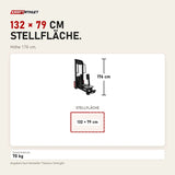 Maßbild Titanium Strength Elite Series Ultimate Abductor Stehen: Stellfläche 132 × 79 cm, Höhe 176 cm