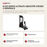 Titanium Strength Elite Series Ultimate Abductor Stehen mit 4 Merkmalen: Gewichtsblock 70 kg, Übersetzung 1:1, Große rutschfeste Plattform, Hochdichte Schaumstoffpolster